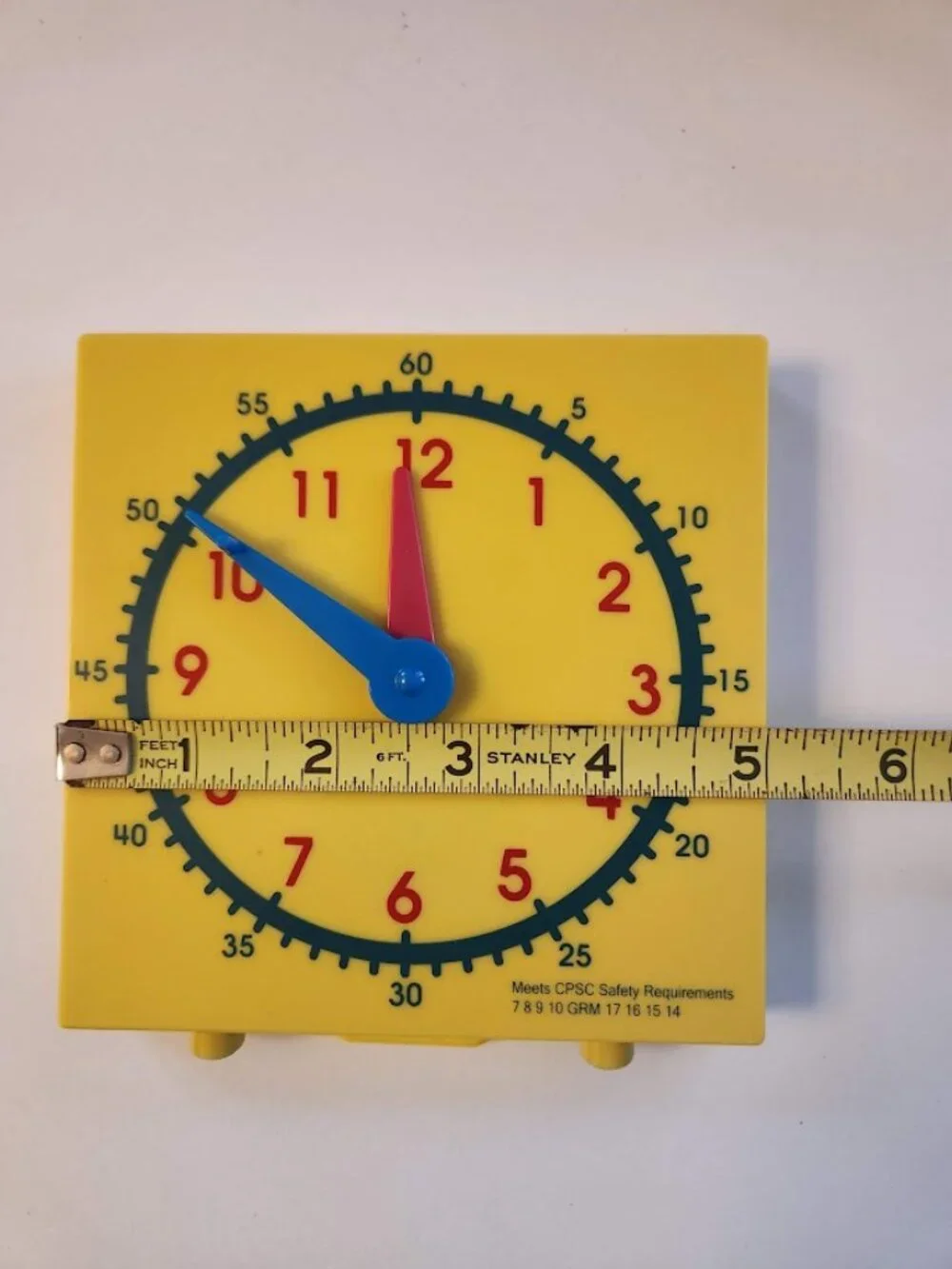 Clock Math Manipulative Teaching Time Plastic Educational Toy Analog Clock Learn